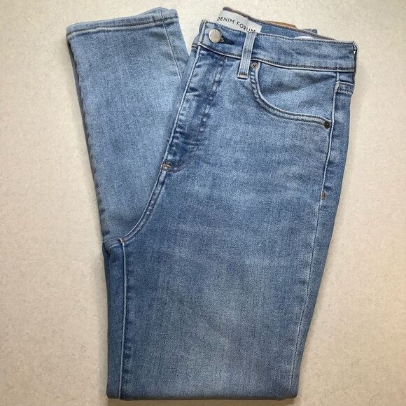 Denim Forum Lola High Rise‎ Skinny 28X26 Light Wash - Picture 2 of 9